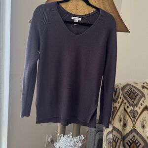 Athleta Deep Purple V-Neck Sweater